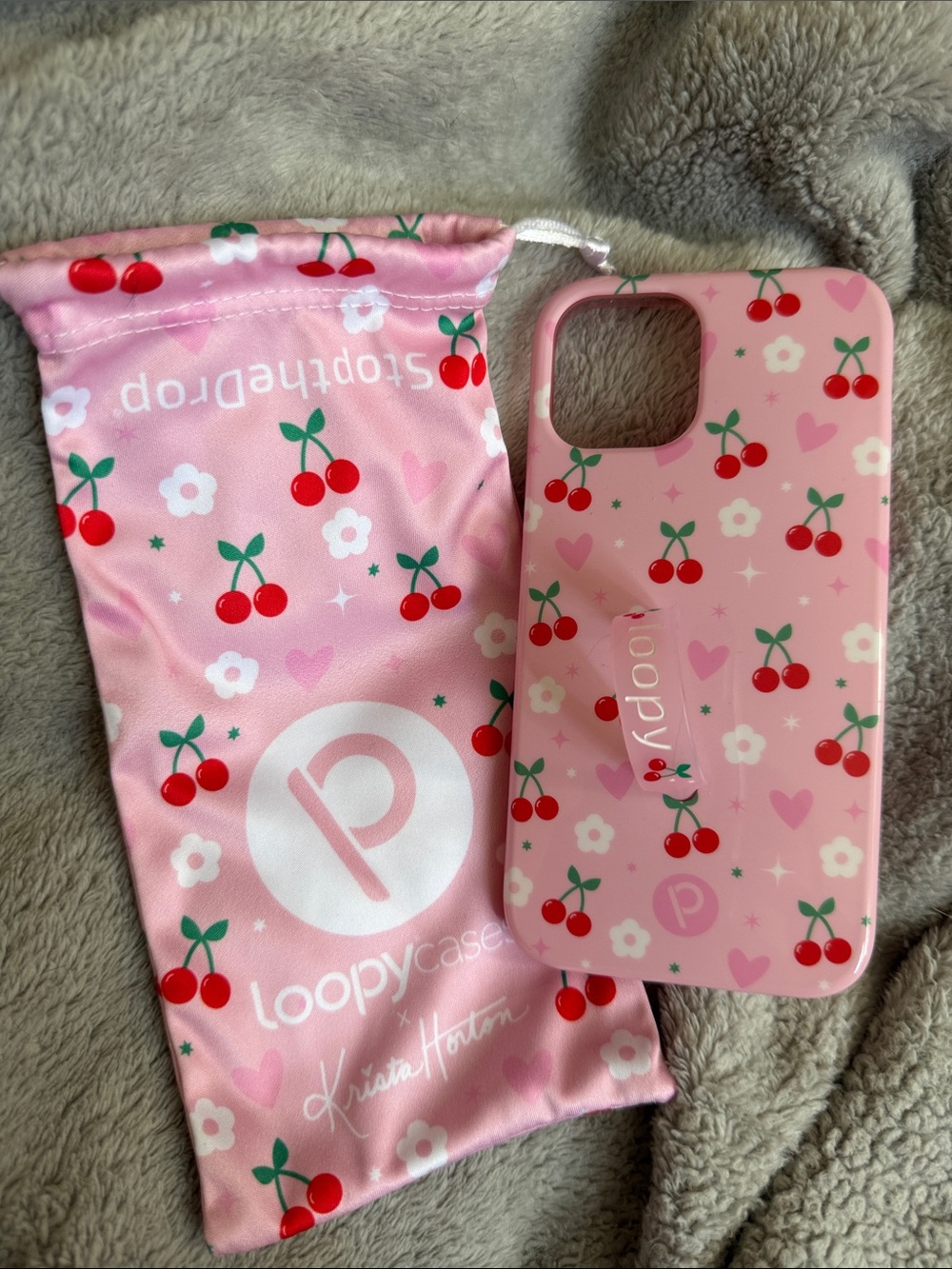 Loopy Case Pink Cherry for iPhone 12 Case